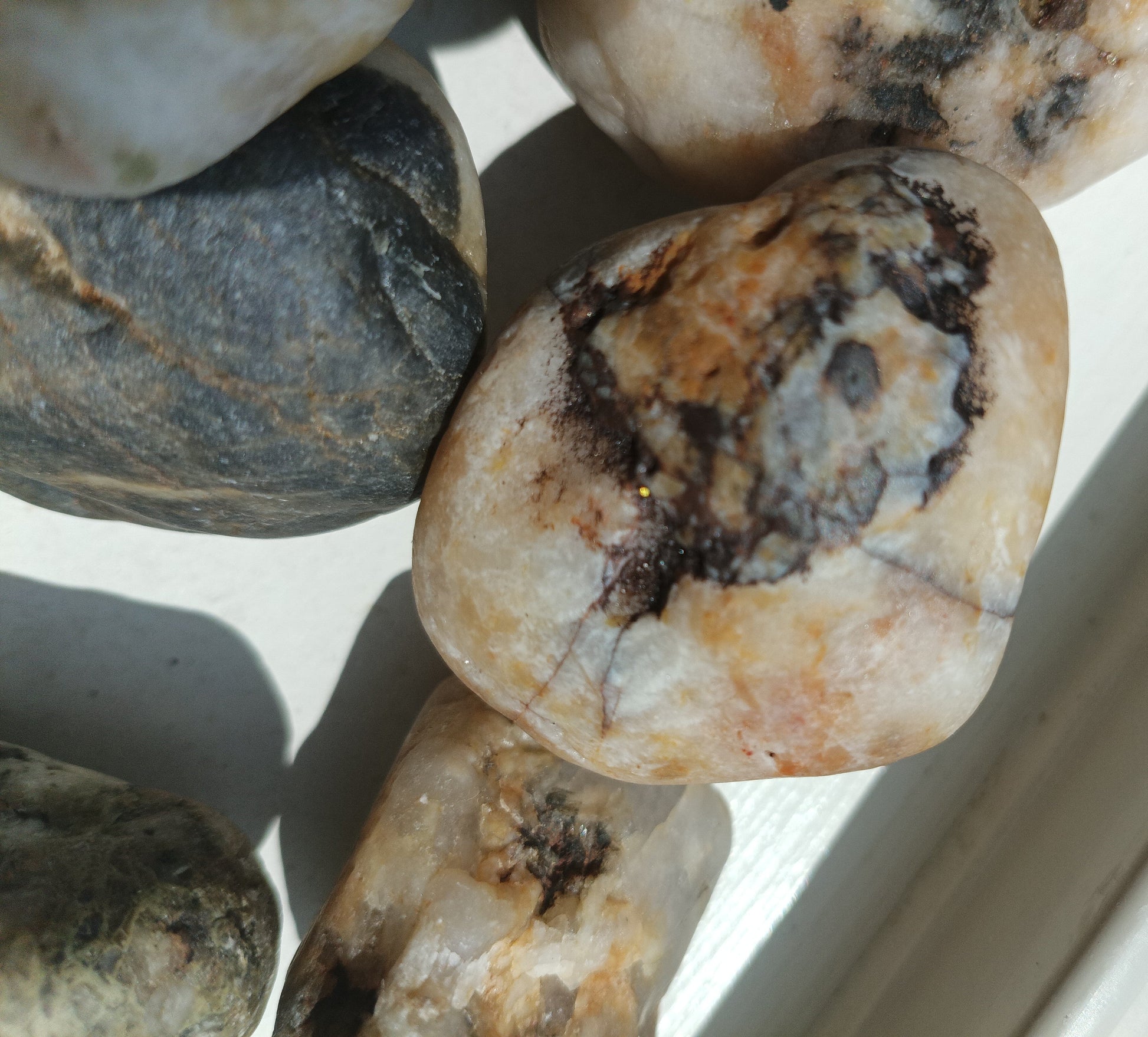 Individual Plymouth granite stone with biotite mica cap